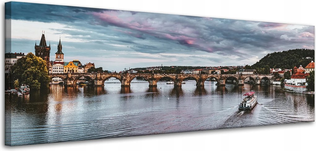 Vászonképek Építészet Híd Prága 120X40