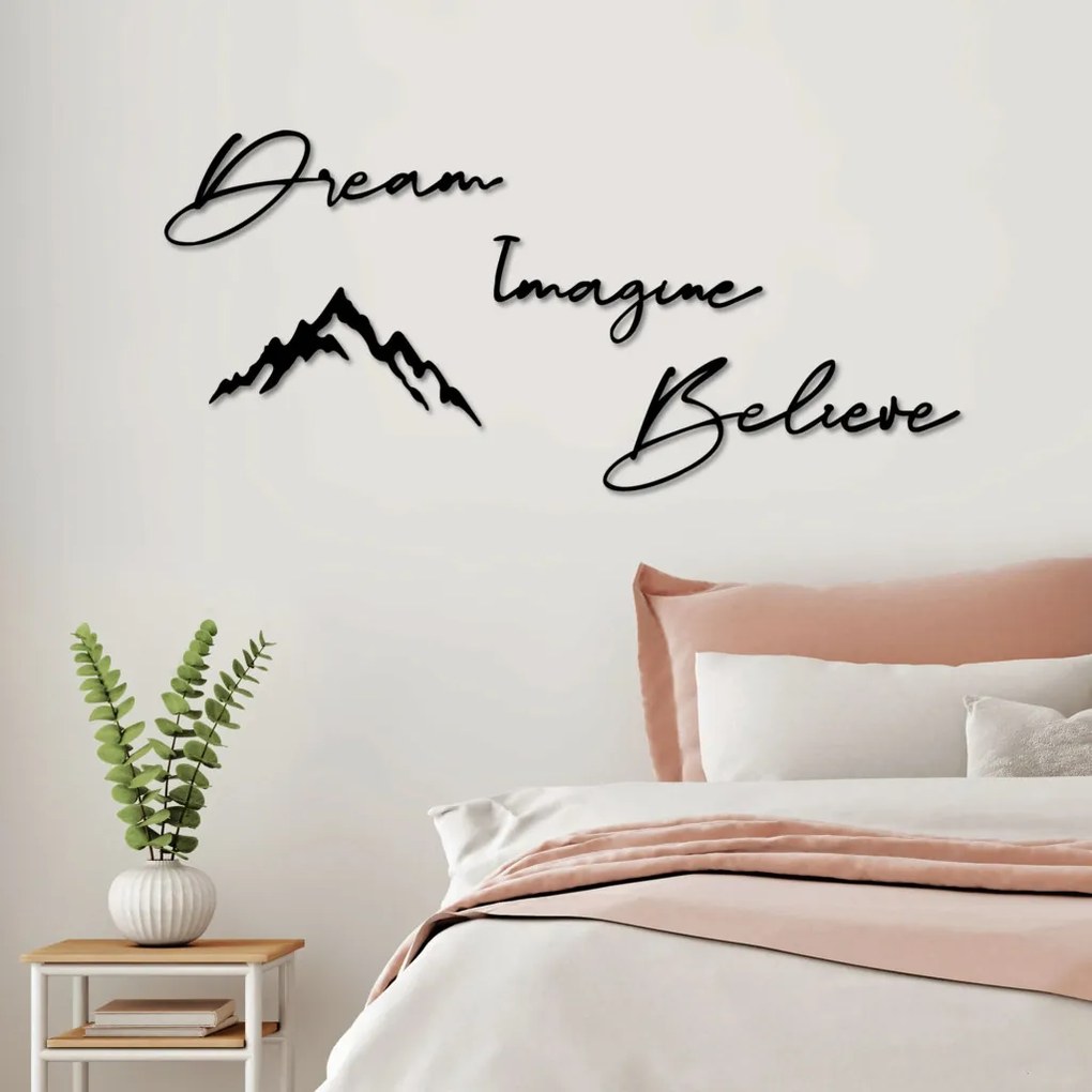 Dream fém fali dekoráció, 47×16 cm
