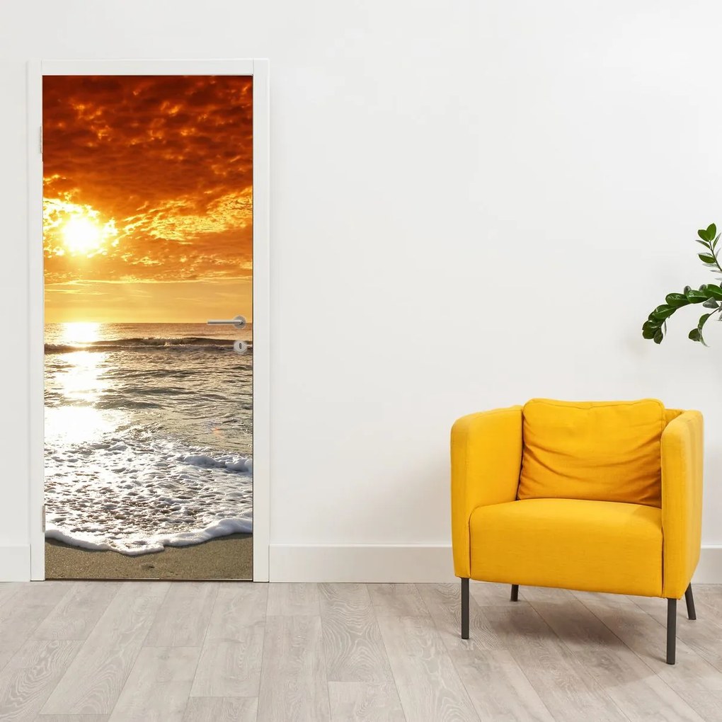 Fotótapéta ajtóra - Naplemente Korzikán (95x205cm)