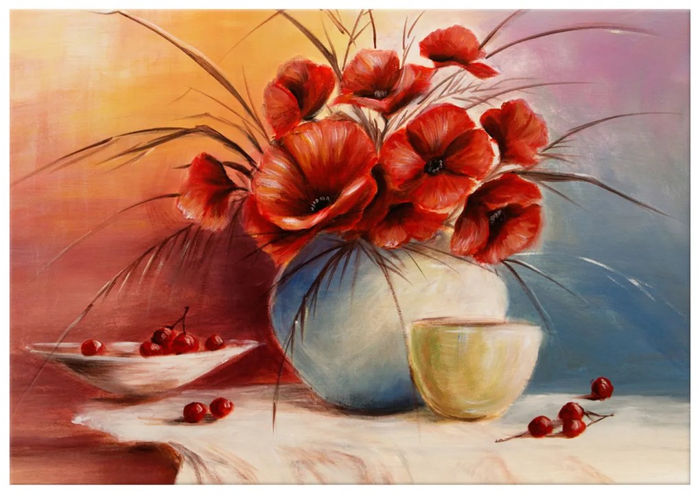 Gario Vászonkép Pipacs kompozíció Méret: 100 x 40 cm