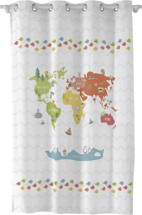 World Map függöny, 135 x 180 cm - Happynois