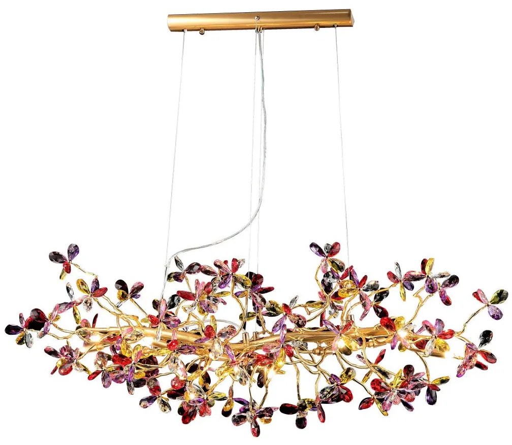 Kristály csillár zsinóron 13xG9/40W/230V színes