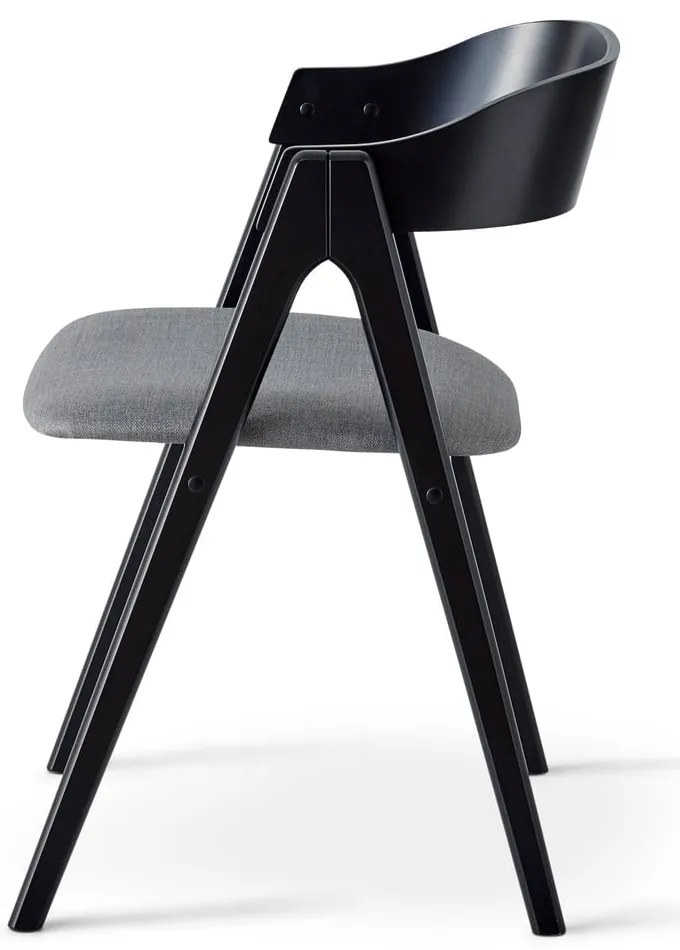 Mette fekete bükkfa étkezőszék szürke ülőfelülettel - Findahl by Hammel