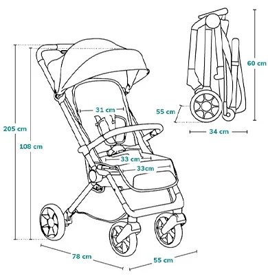 Lionelo - Babakocsi CLOE fekete/arany