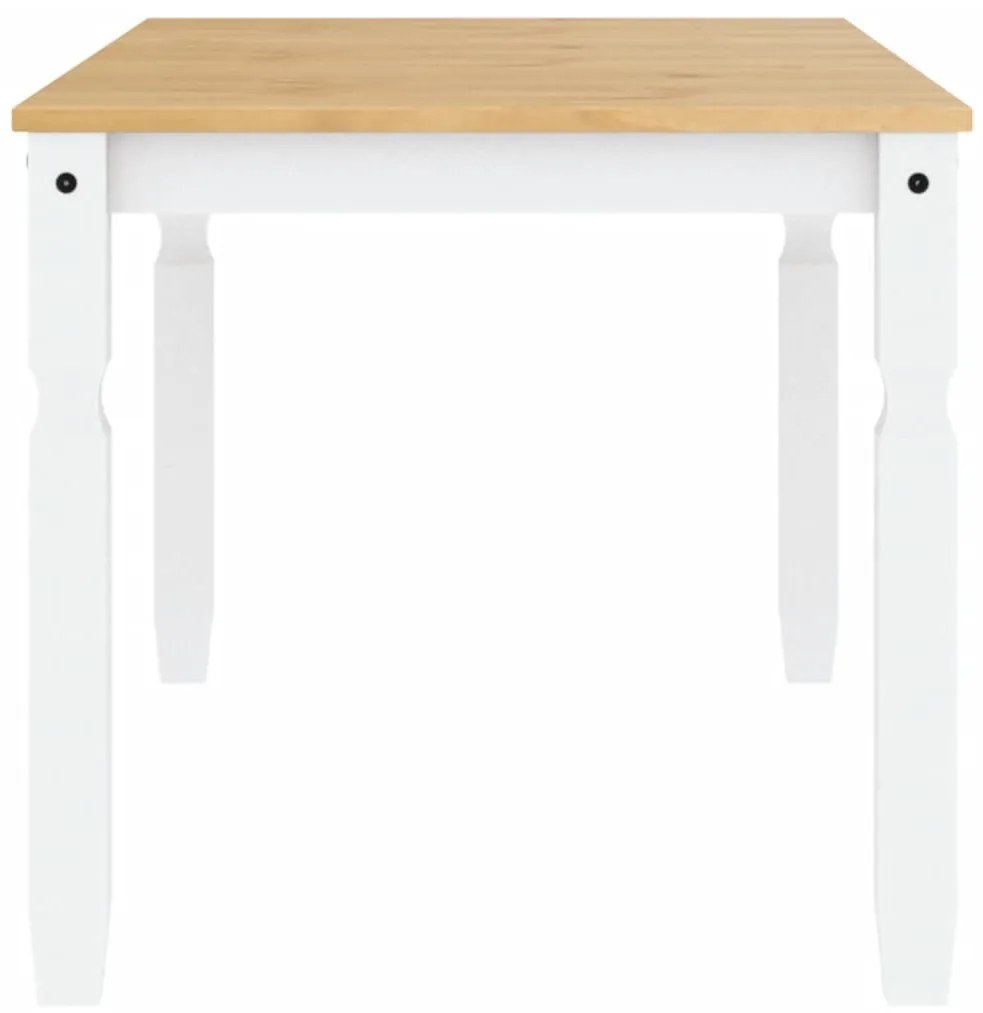 Corona fehér tömör fenyőfa ebédlőasztal 160 x 80 x 75 cm
