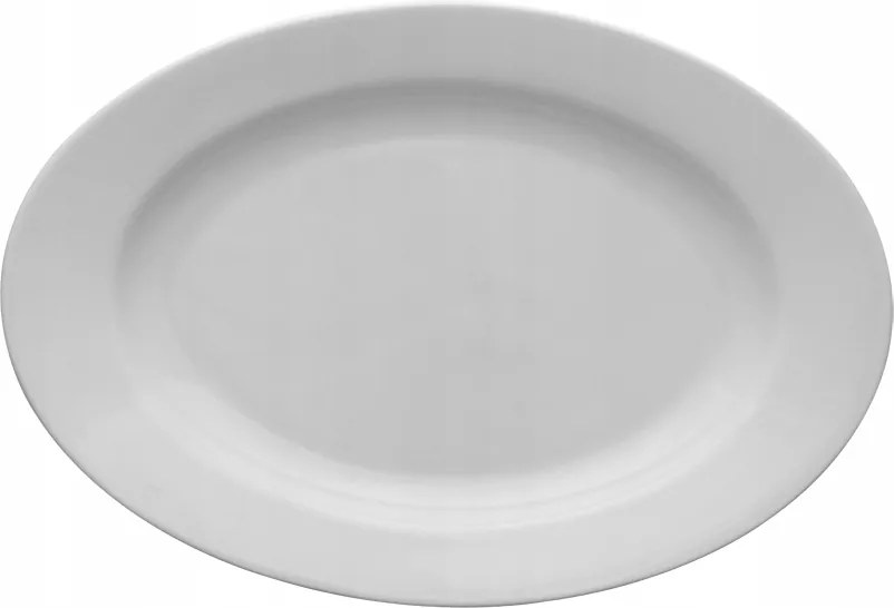 Lubiana Kaszub/hel ovális tál Saláta tálaló falatokhoz fehér 38 cm