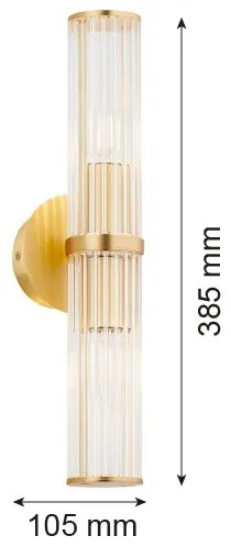 Argon 7203 - Fali lámpa HAMPTON 2xE14/7W/230V arany