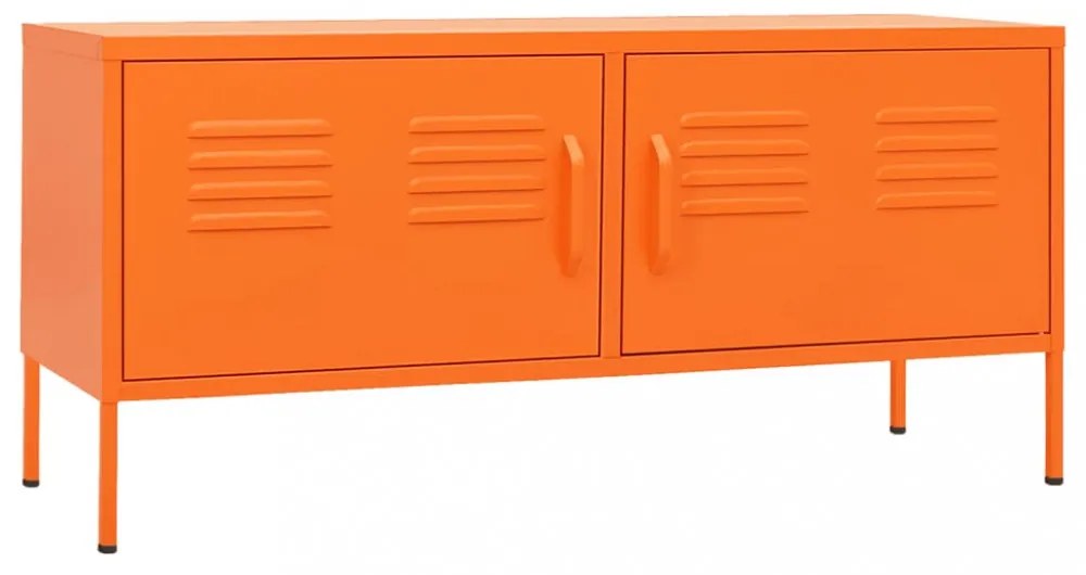 narancssárga acél TV-szekrény 105 x 35 x 50 cm