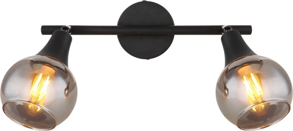 Spot Lámpa Fekete Matt GLYPTAR GLOBO-57904-2