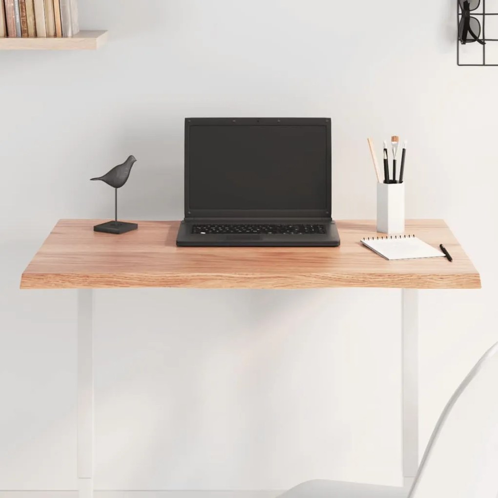 világosbarna asztallap 80x50x2 cm kezelt tömör tölgyfa