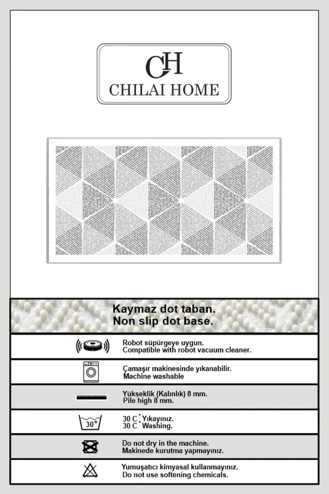 Ecora futószőnyeg, szürke, 80×200 cm – TR399CHL1602