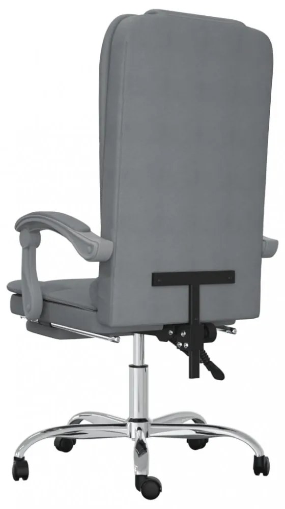 vidaXL világosszürke szövet dönthető irodai masszázsfotel