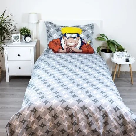Naruto Grey ágyneműhuzat 140×200cm, 70×90 cm