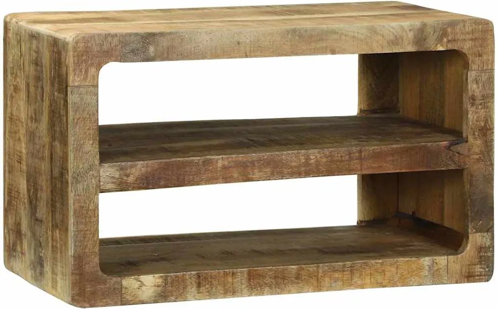 vidaXL TV szekrény polcokkal Barna 60 x 32 x 36 cm Tömör mangófa