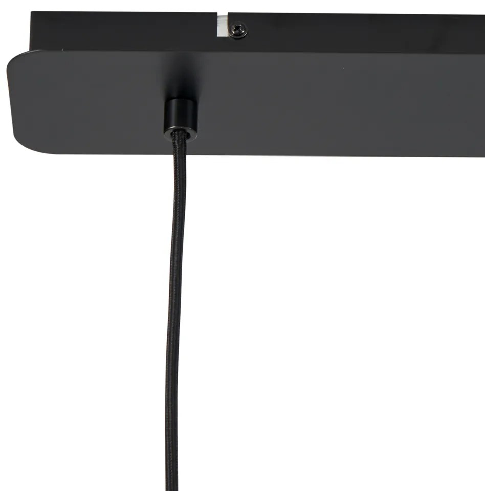 Japandi függőlámpa fekete barna szövetbúrával, 2-lámpás - Bida