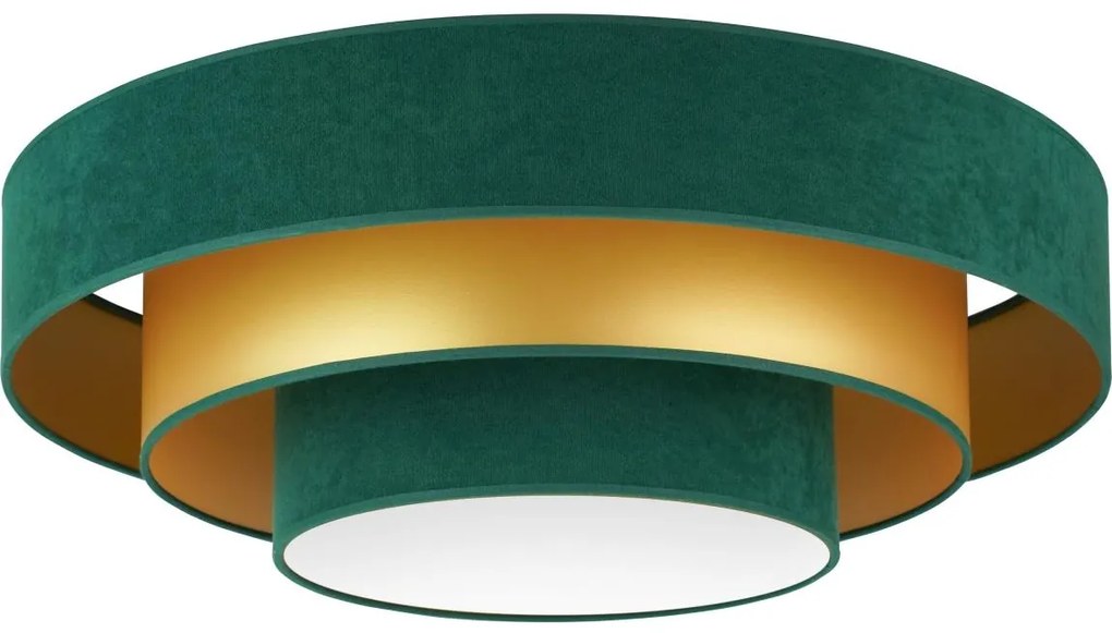 Duolla - LED Mennyezeti lámpa LUNETA LED/26W/230V átm. 60 cm 4000K zöld/arany