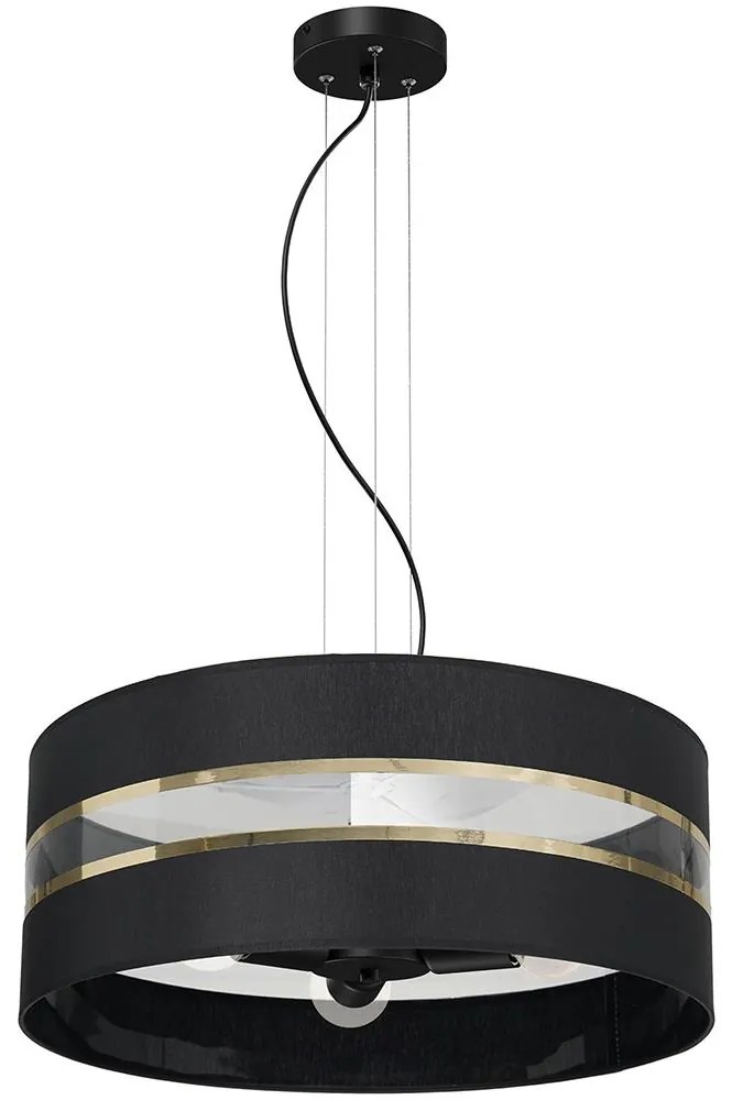 Csillár zsinóron ULTIMO 3xE27/60W/230V fekete