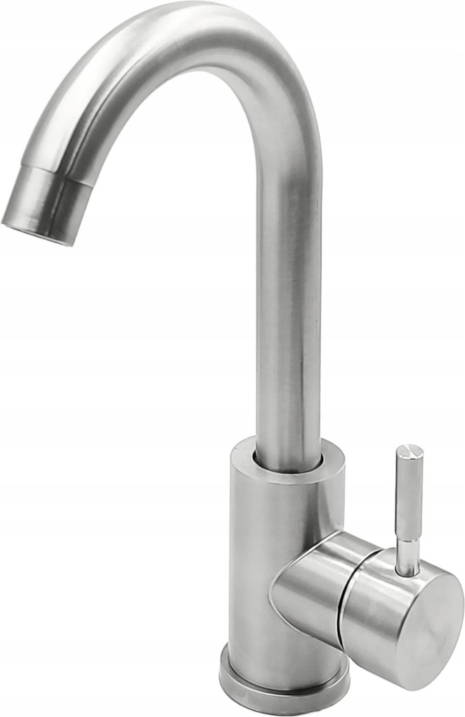 Mosdó Csaptelep Forgatható Kifolyócső Álló Csaptelep Szálcsiszolt Acél Szatén