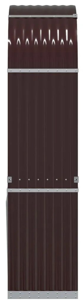 vidaXL barna horganyzott acél rönktartó 80x45x190 cm