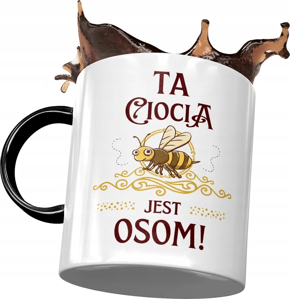 Fekete Bögre Nagynéni Születésnap Ajándék Nyomtatott Fotóval