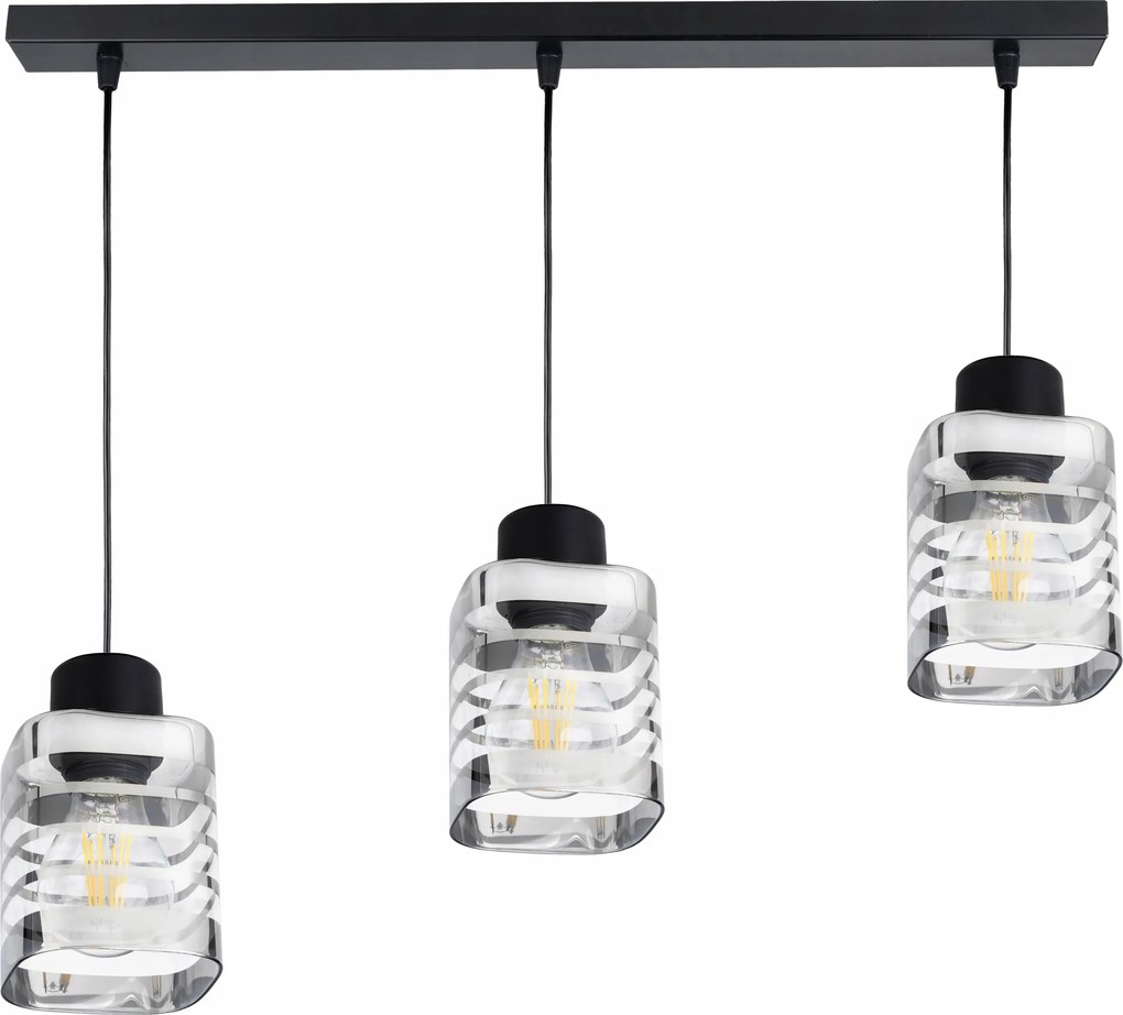 Függő mennyezeti lámpa Túlnyúló Csillár E27 Üveg 3