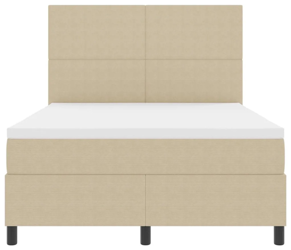 Box Spring Ágy Matraccal Halvány Zöld Szürke 140x200 cm Kordbársony Szövet