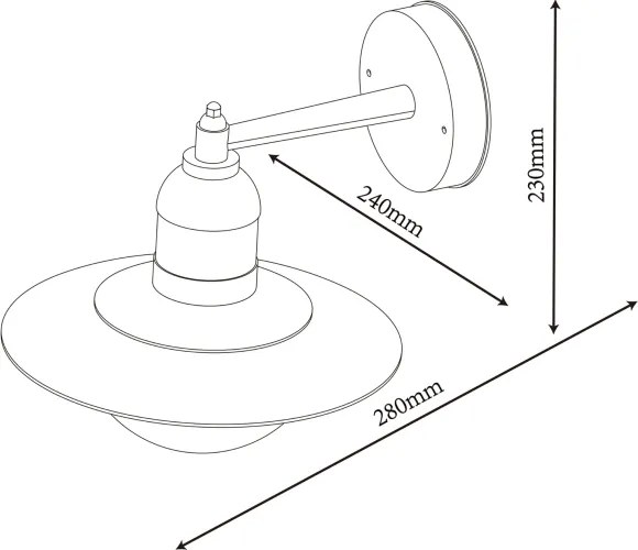 Top Light - Kültéri fali lámpa VERONA 1xE27/12W/230V IP44, fekete