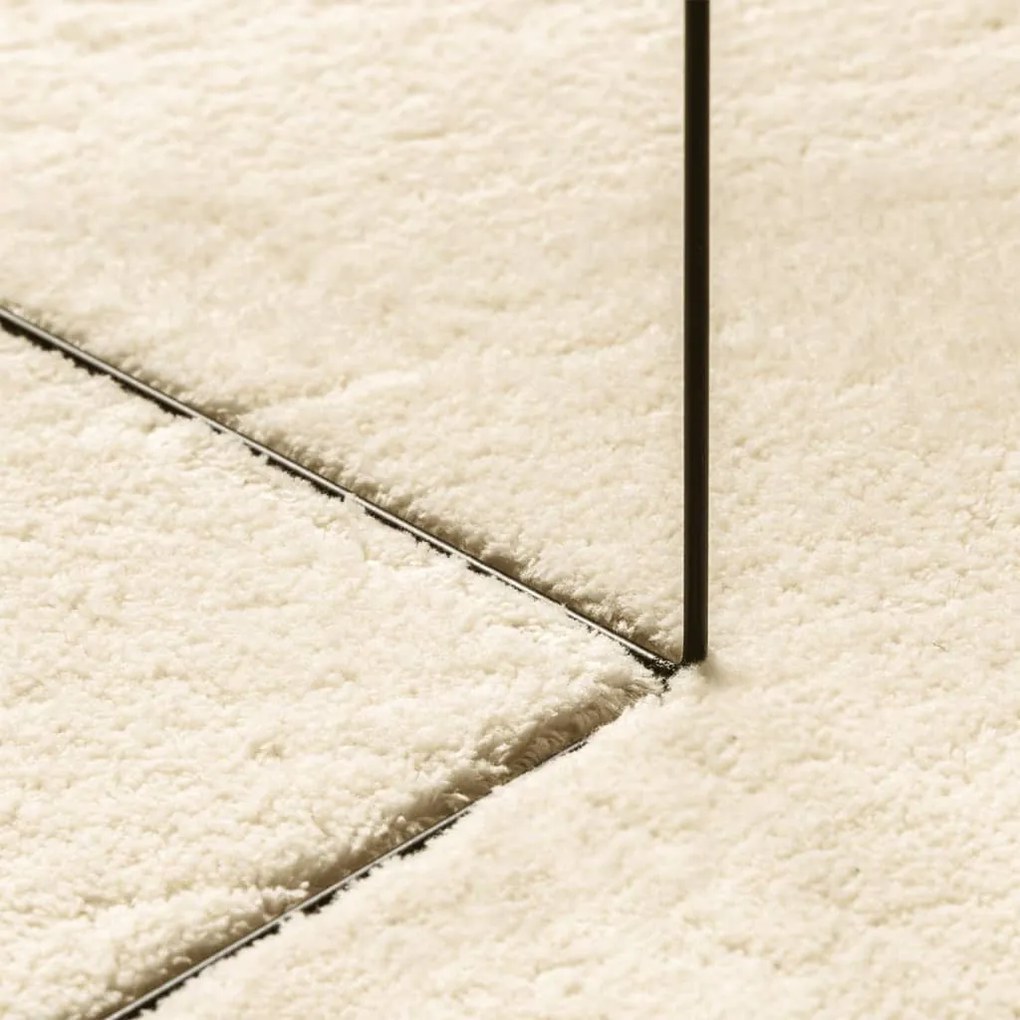 HUARTE krémszínű rövid szálú puha és mosható szőnyeg 80x200 cm