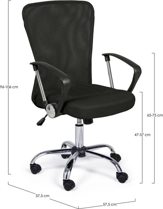 Fekete kárpitozott irodai szék Brisbane – Yes Everyday