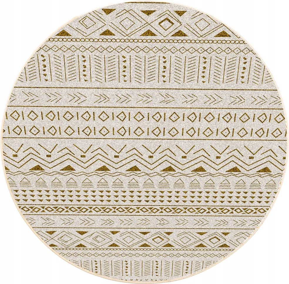 Kerek szőnyeg Novo Strado Bézs 160 cm Szahara