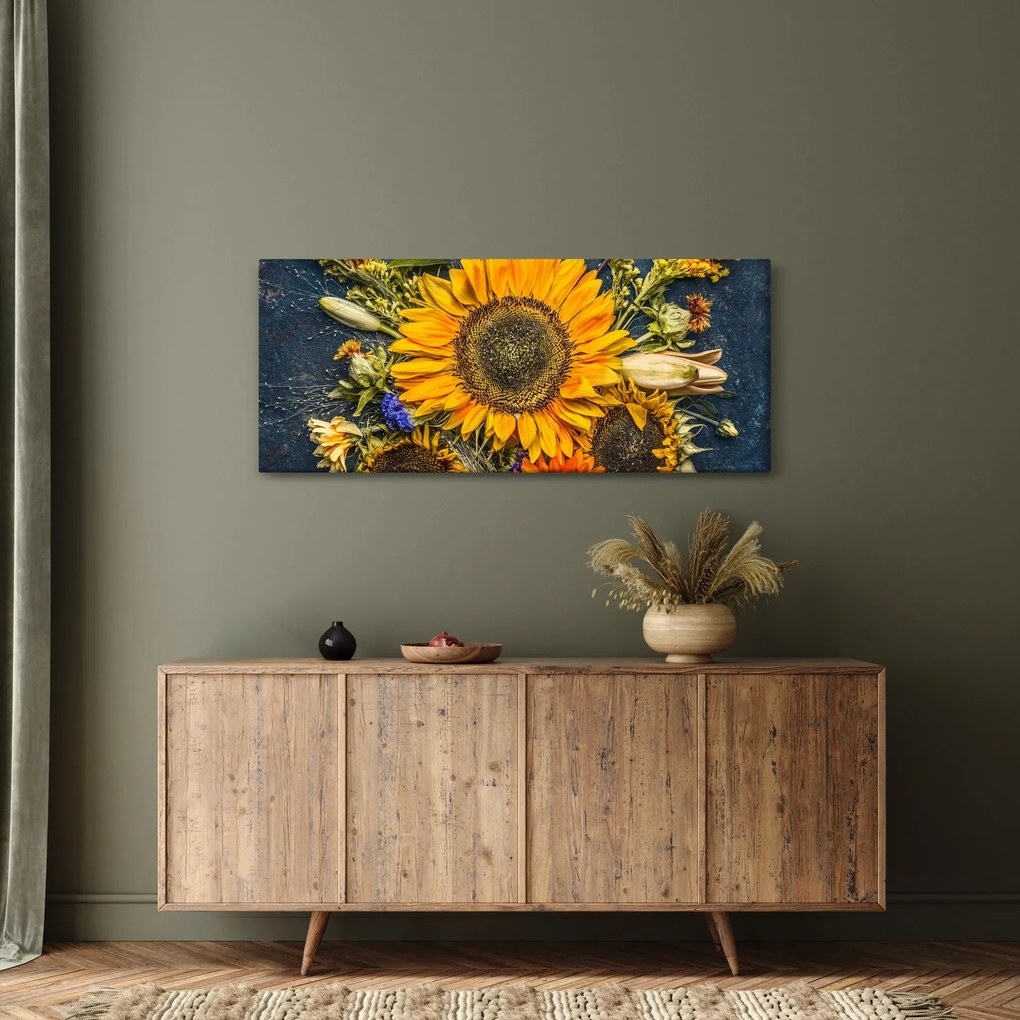 Kép - Őszi virágok (120x50 cm)