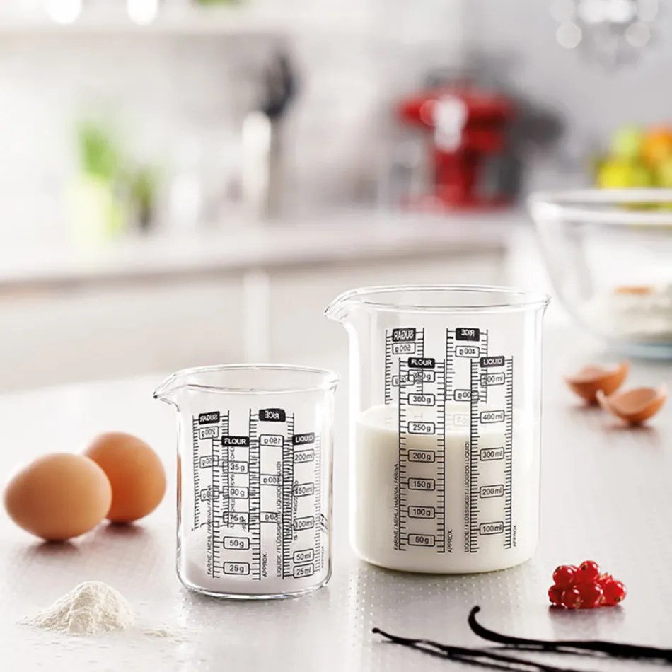 Pyrex üveg mérőpohár készlet 2 db, 0,25 l + 0,5 l