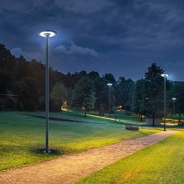 Brilagi - 4 m-es antracit fém tartórúd kültéri lámpaoszlophoz, Ø 58 mm