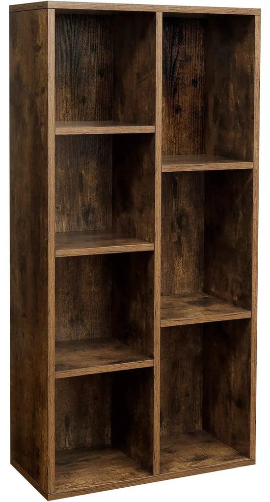 Könyvespolc, irodai polc 24 x 50 x 106 cm, rusztikus barna