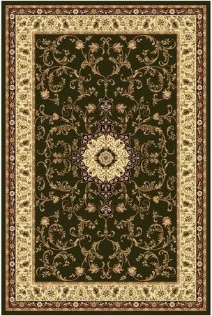 Klasszikus virágos zöld Lotus szőnyeg 523