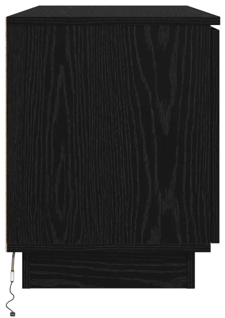 TV szekrény Fekete 100x38x49 cm Mérnöki fa