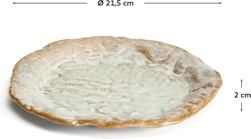 Szürke kerámia desszertes tányér ø 21 cm Alenia – Kave Home