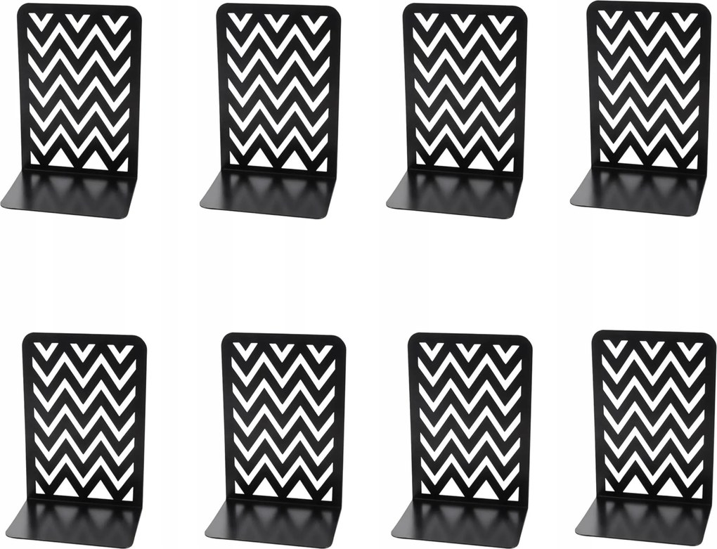 Könyvtámasz Csúszásgátló Fém Fekete Könyvtámasz Állvány 8 Db