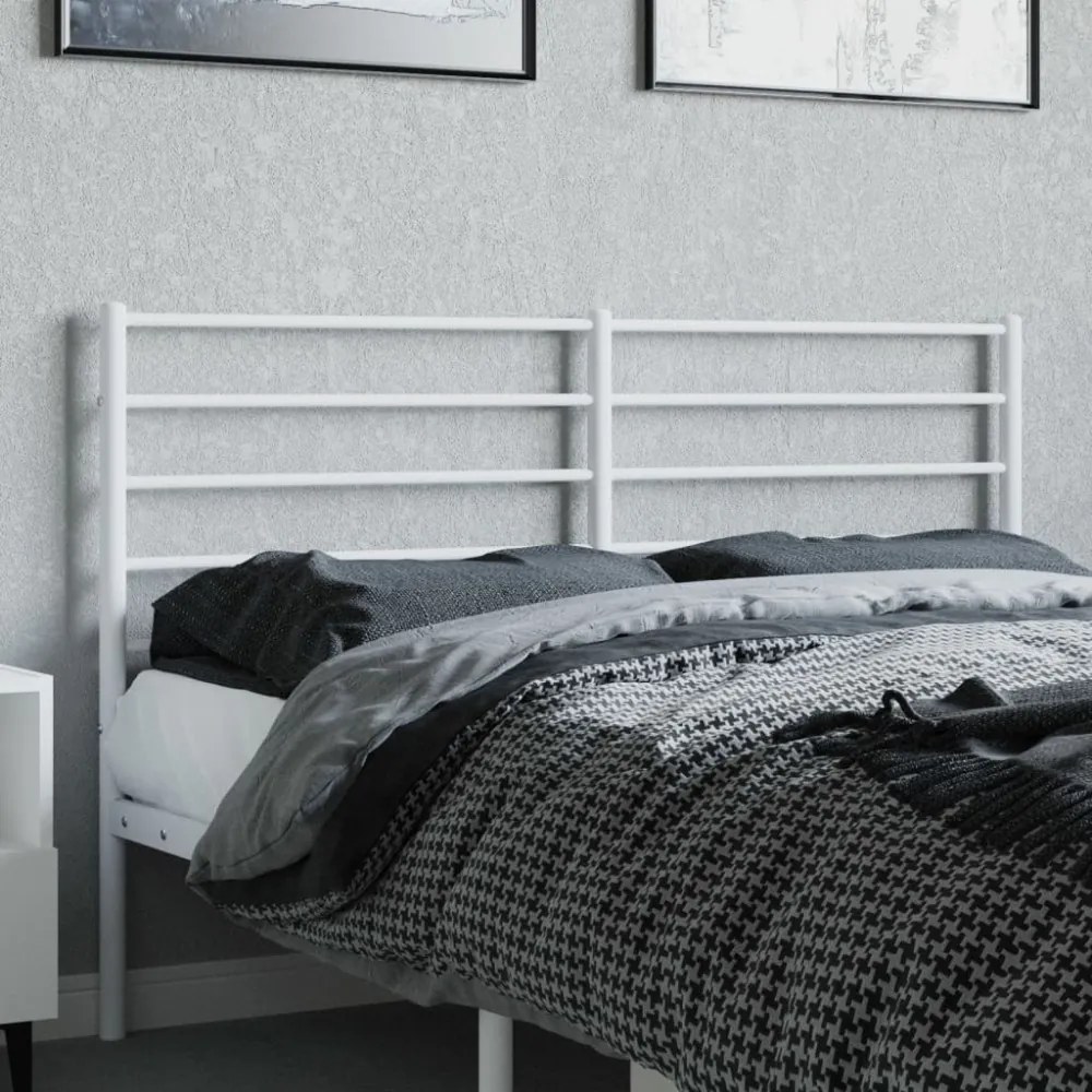 fehér fém fejtámla 160 cm