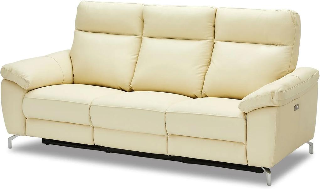 Stílusos 3-személyes kanapé Abeeku - krémszínű