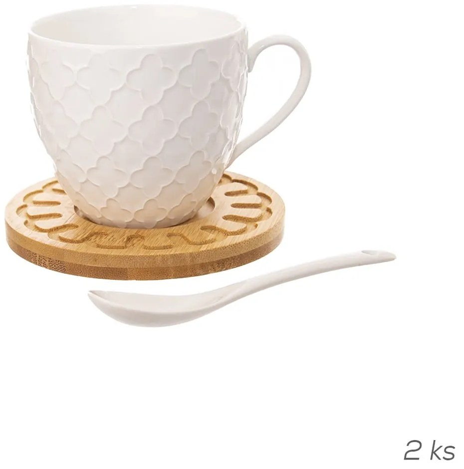 Porcelán bögre szett 2 db-os 250 ml Whiteline – Orion