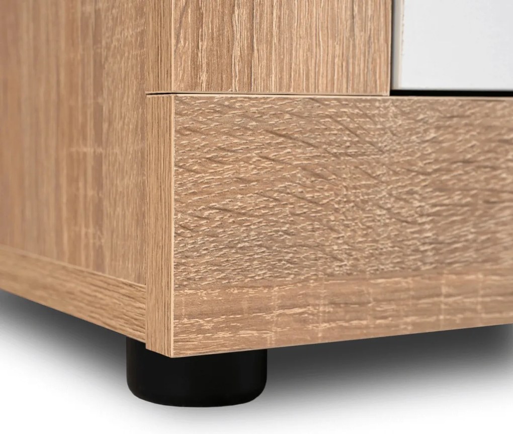 BLAGO komód 180 cm sonoma tölgy/fehér