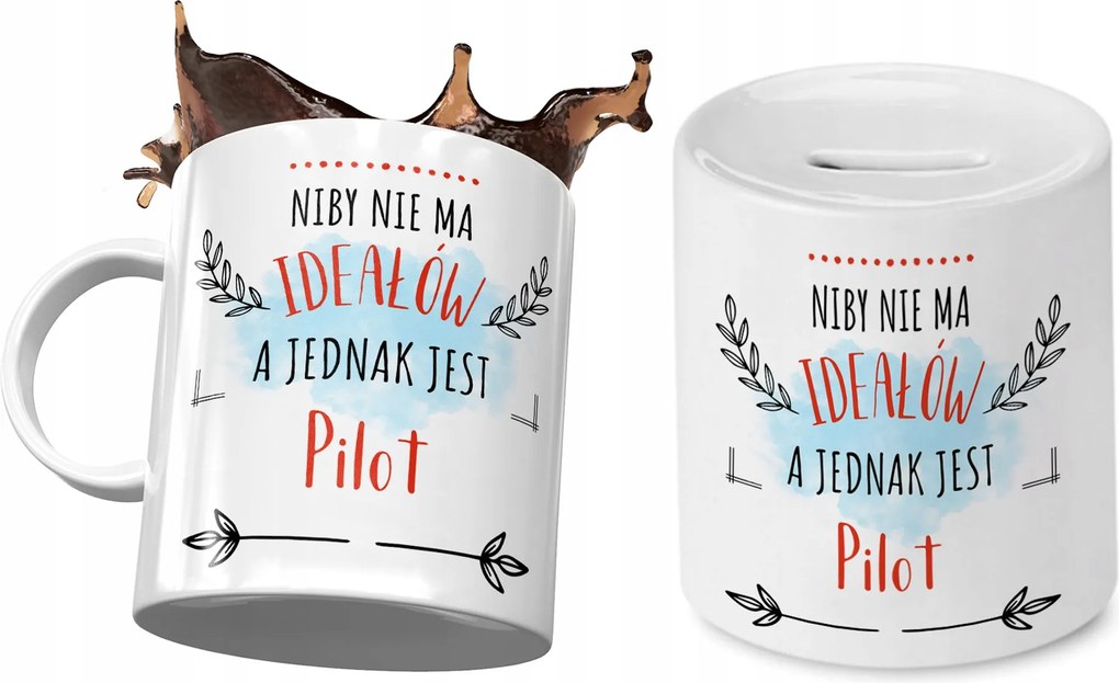 Pilóta Bögre Ajándék persely szett fényképes nyomtatással