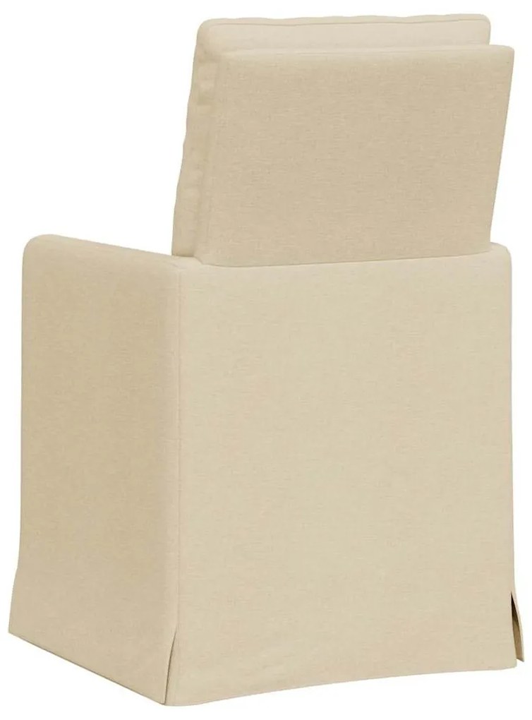 Étkező Székek 2 pcs Krém 57 x 67 x 98 cm szövet