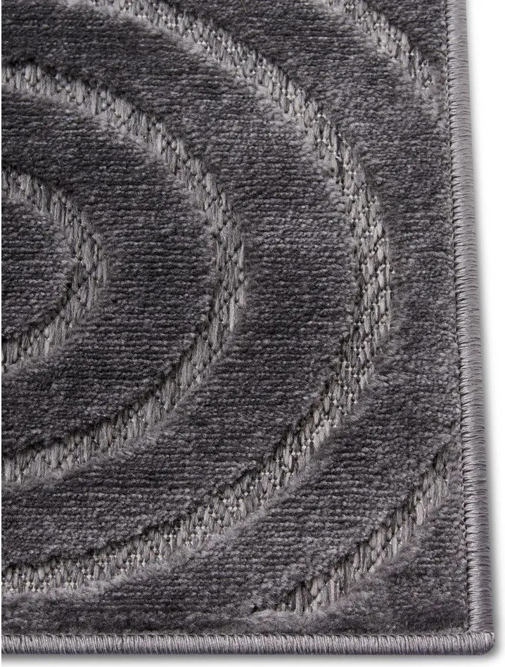 Antracitszürke szőnyeg 67x120 cm Iconic Wave – Hanse Home