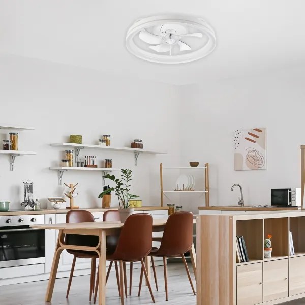 LED Mennyezeti lámpa ventilátorral FARGO LED/37W/230V fehér + távirányító