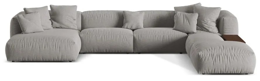 Világosszürke moduláris sarokkanapé (jobb oldali-U alakú) Martina – Micadoni Home