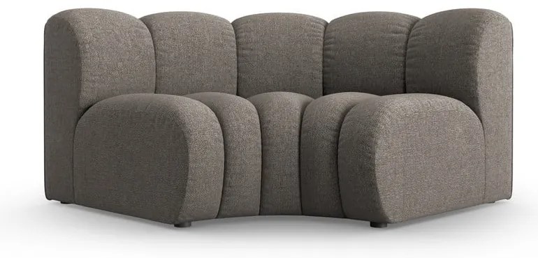Sötétszürke zsenília kanapé modul (variálható sarok) Lupine – Micadoni