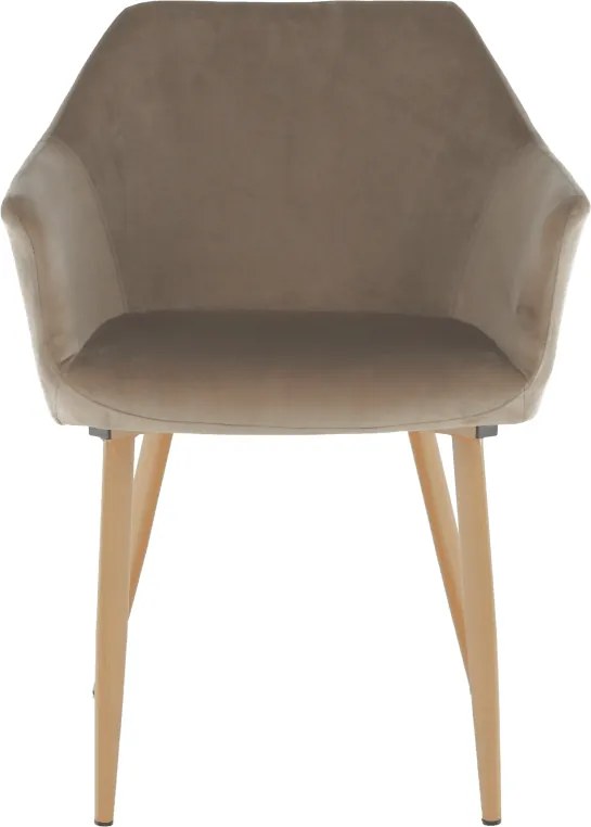 Szék, szövet Taupe szürke-barna/bükk, ODOVEL