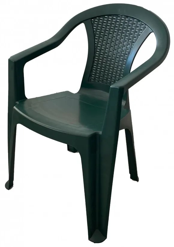 Santorini II. New 4 személyes kerti bútor szett, zöld asztallal, 4 db Palermo zöld székkel